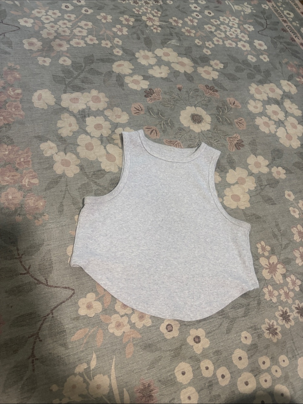 aerie Light Gray Ribbed Tank Top